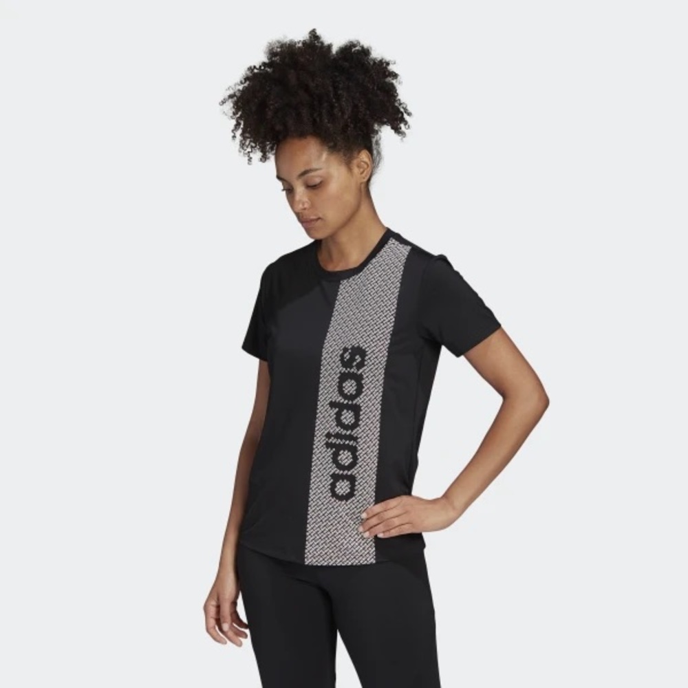 NWT Adidas DESIGNED TO MOVE BRANDED TEE Black